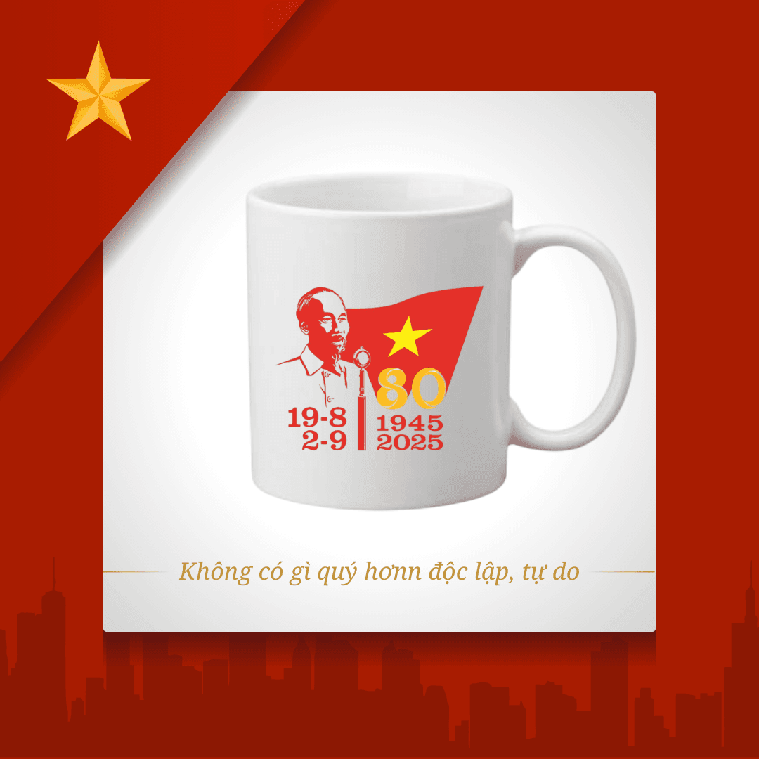 Gợi ý 05 quà tặng ngày Quốc Khánh ý nghĩa 4 Cốc sứ - quà tặng ngày Quốc Khánh vừa độc đáo vừa ý nghĩa