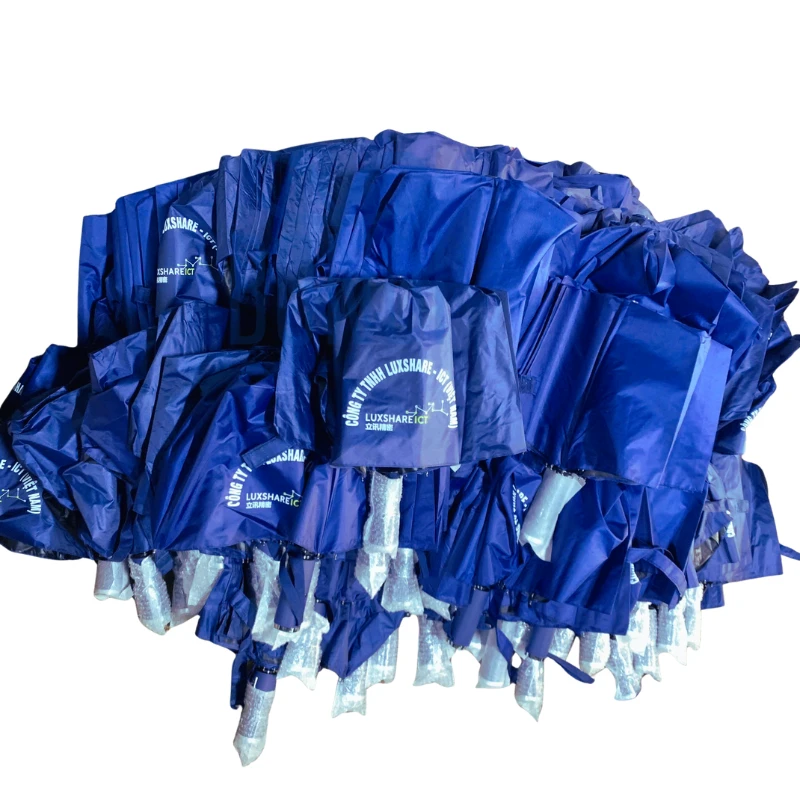 Ô Dù Quà Tặng In Logo - Quà Tặng Doanh Nghiệp Ý Nghĩa & Thiết Thực 3 Sản phẩm ô dù quà tặng in logo hoàn thiện chuẩn bị đóng gói giao cho khách hàng