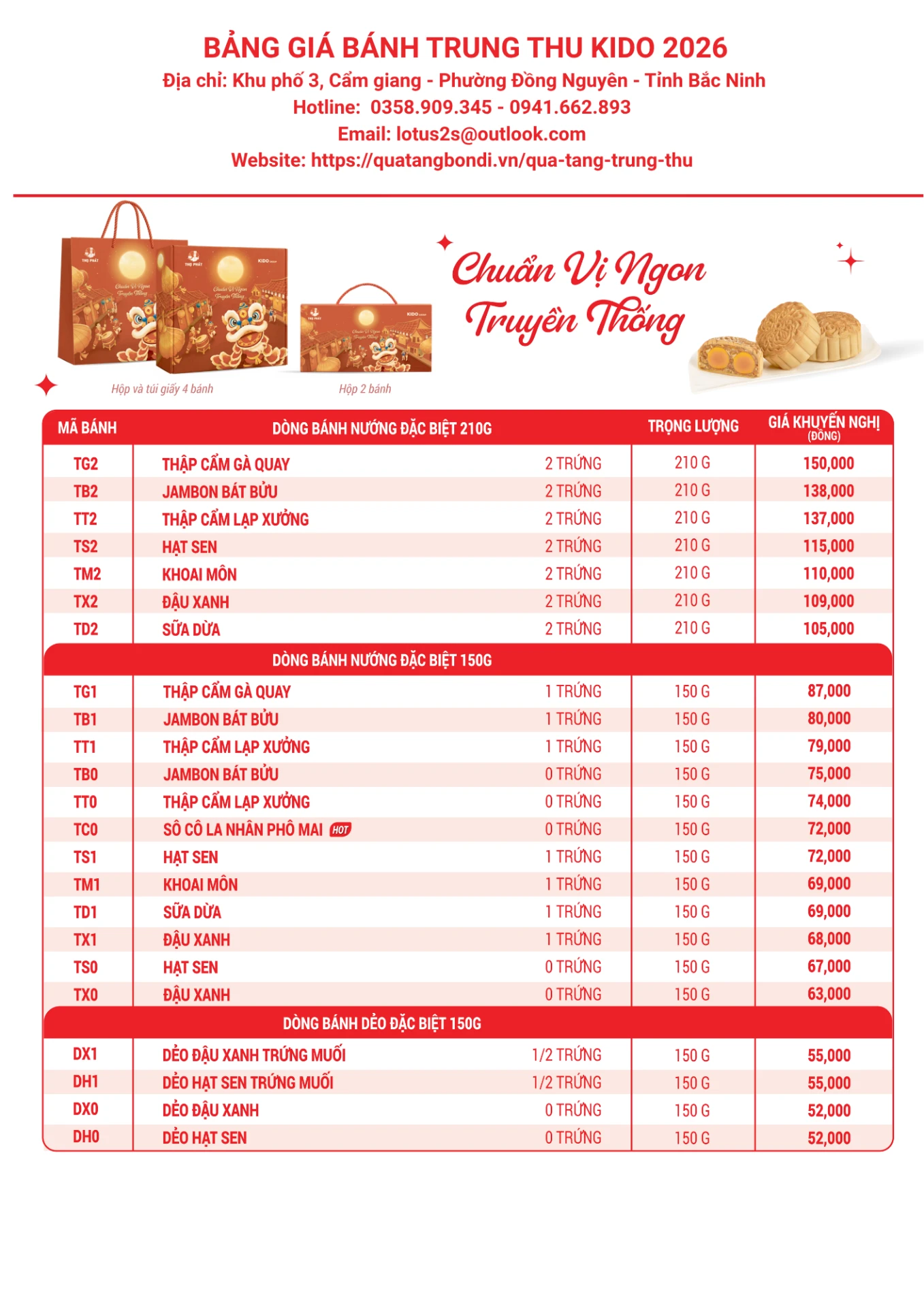 Địa Chỉ Phân Phối Bánh Trung Thu Kido Bắc Ninh & Bắc Giang Chính Hãng – Chiết Khấu Cao Lên Tới 35% 2 báo giá bánh trung thu kido chi tiết
