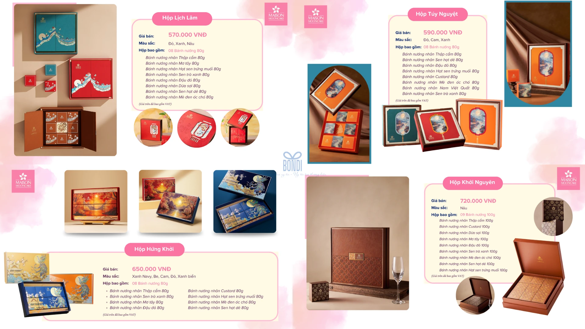 Đại Lý Bánh Trung Thu Maison Bắc Ninh Chiết Khấu Cao Lên Tới 35% 9 Hộp bánh phân phúc tầm trung bánh Trung Thu Maison