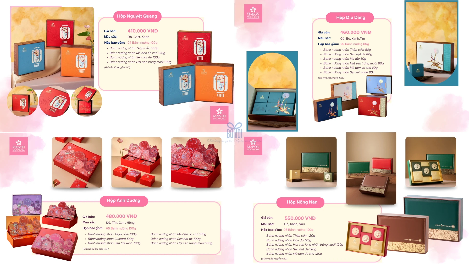 Đại Lý Bánh Trung Thu Maison Bắc Ninh Chiết Khấu Cao Lên Tới 35% 8 Hộp bánh phân phúc tầm trung bánh Trung Thu Maison