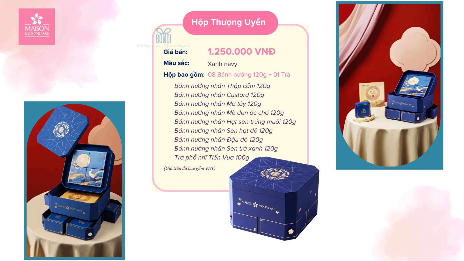 Đại Lý Bánh Trung Thu Maison Bắc Ninh Chiết Khấu Cao Lên Tới 35% 11 Hộp thượng uyển bánh Trung Thu Maison