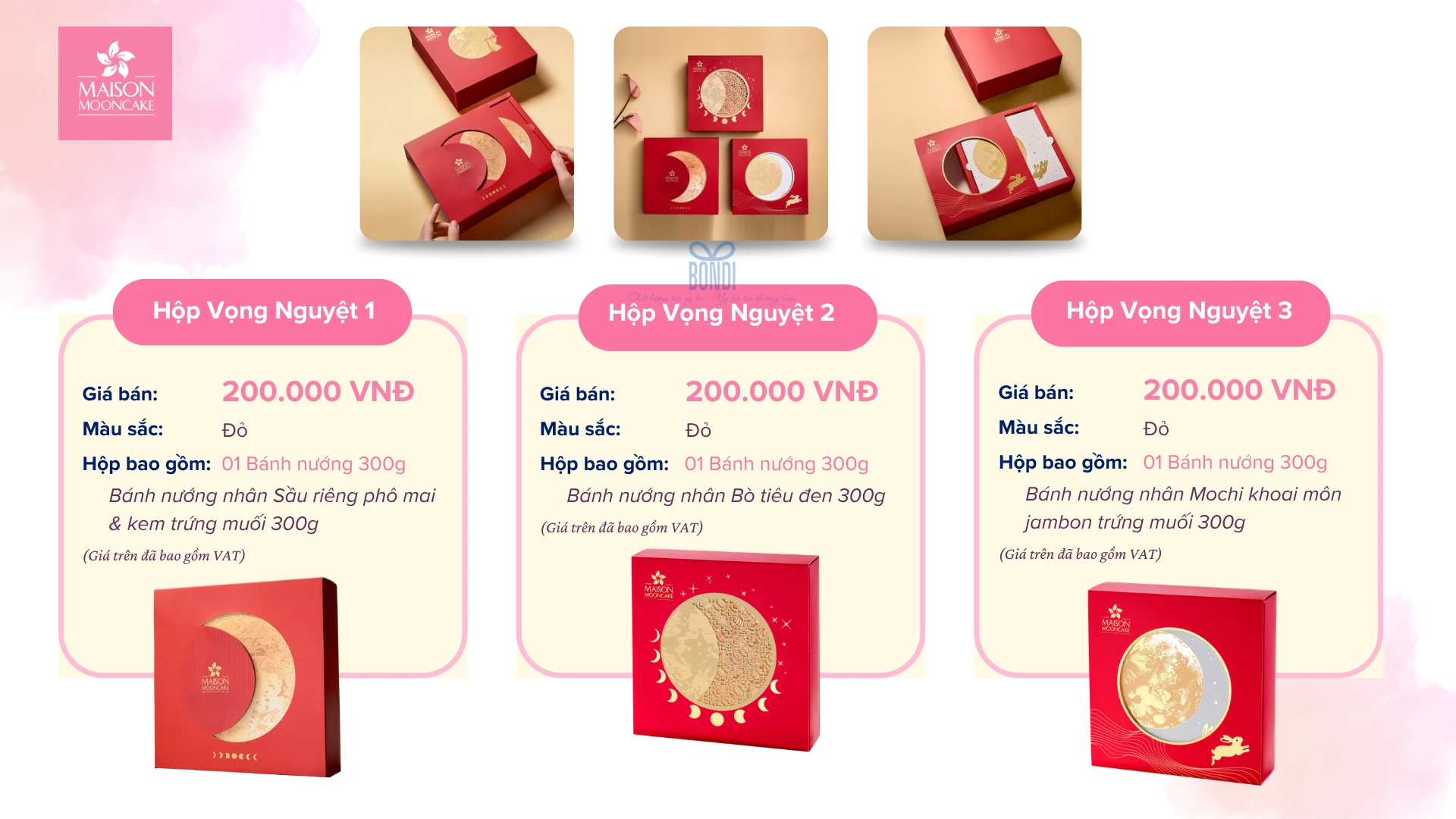 Đại Lý Bánh Trung Thu Maison Bắc Ninh Chiết Khấu Cao Lên Tới 35% 4 Hộp vọng nguyệt bánh Trung Thu Maison