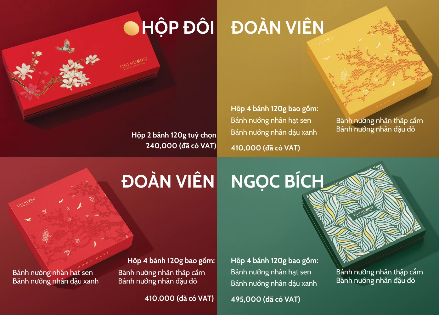 Đại Lý Bánh Trung Thu Thu Hương Chính Hãng Chiết Khấu Cao Tới 35% 2 Bánh trung thu Thu Hương phân khúc tiết kiệm