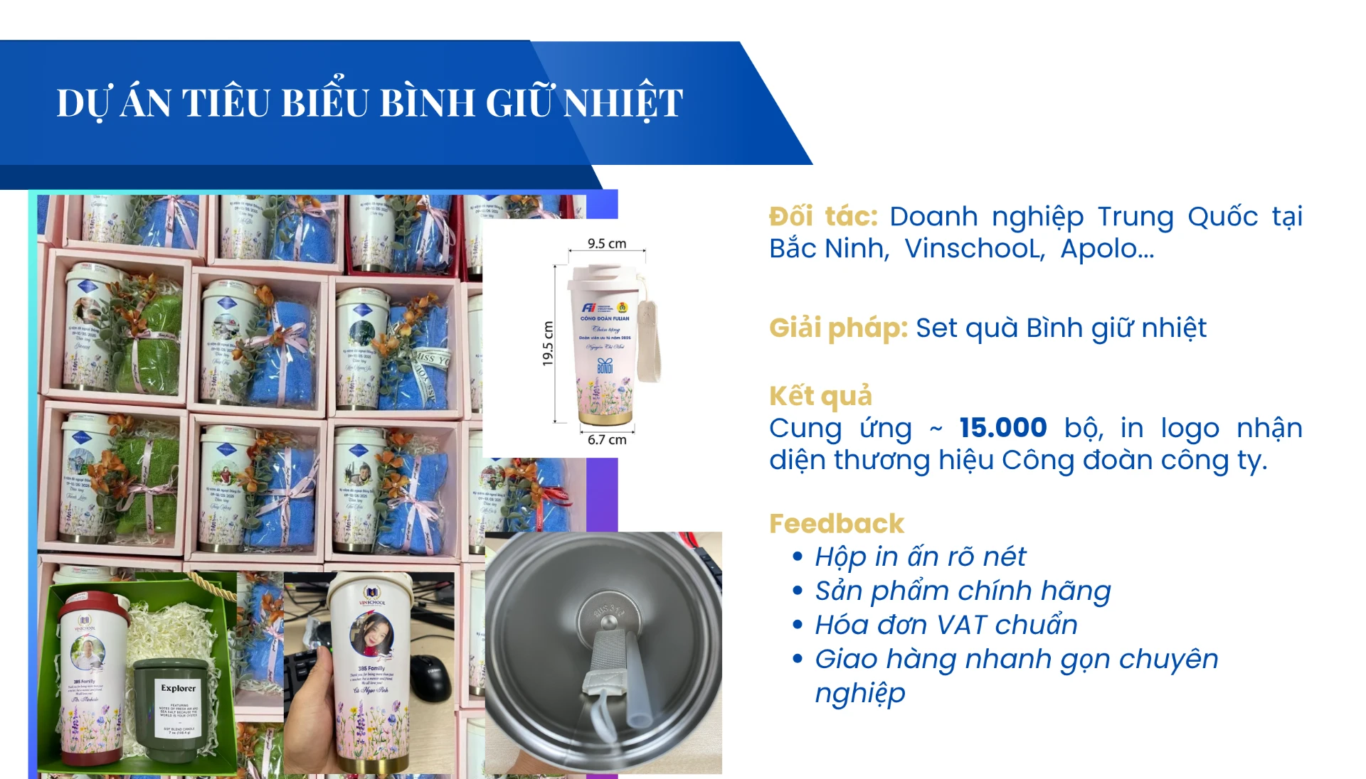 Quà Tặng Doanh Nghiệp Ninh Bình: Báo giá & thực tế triển khai 11 bình giữ nhiệt in logo hà nam