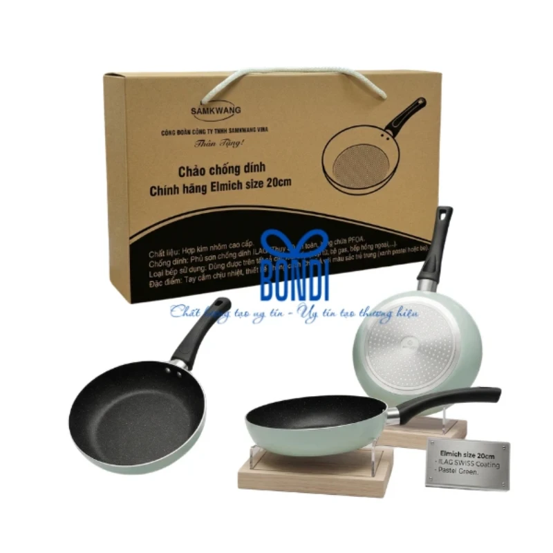 Giải Pháp Quà Tặng 20/10 Cho Công Nhân Thiết Thực, Tiết Kiệm Chi Phí Nhất 4 Chảo elmich chính hãng