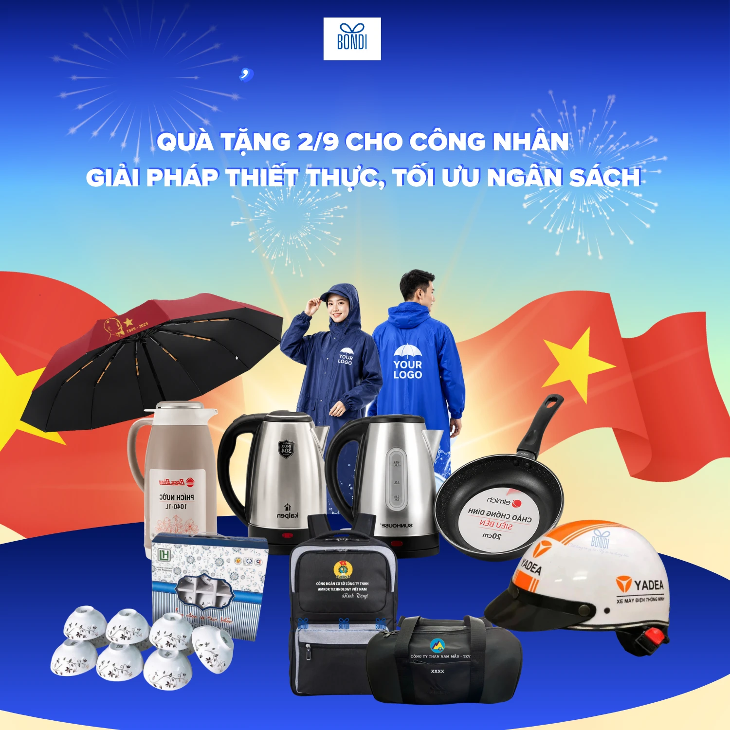 Quà tặng 2-9 cho công nhân