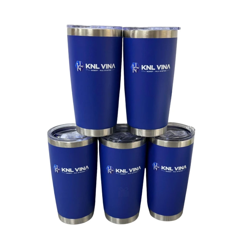In Logo Lên Bình Giữ Nhiệt Theo Yêu Cầu Bắc Ninh | Quà Tặng Bondi 13 In logo lên bình giữ nhiệt xanh dương KHL VINA theo yêu cầu tại Bắc Ninh