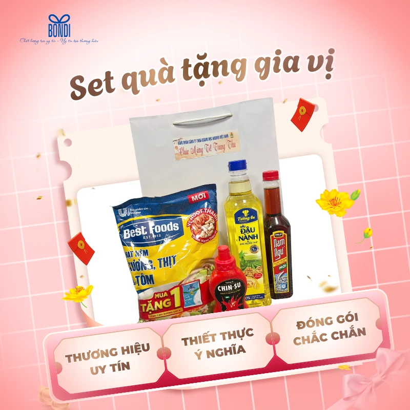 Set Gia Vị Quà Tặng Công Đoàn Thiết Thực, Tối Ưu Ngân Sách Doanh Nghiệp 13 Set quà tặng gia vị