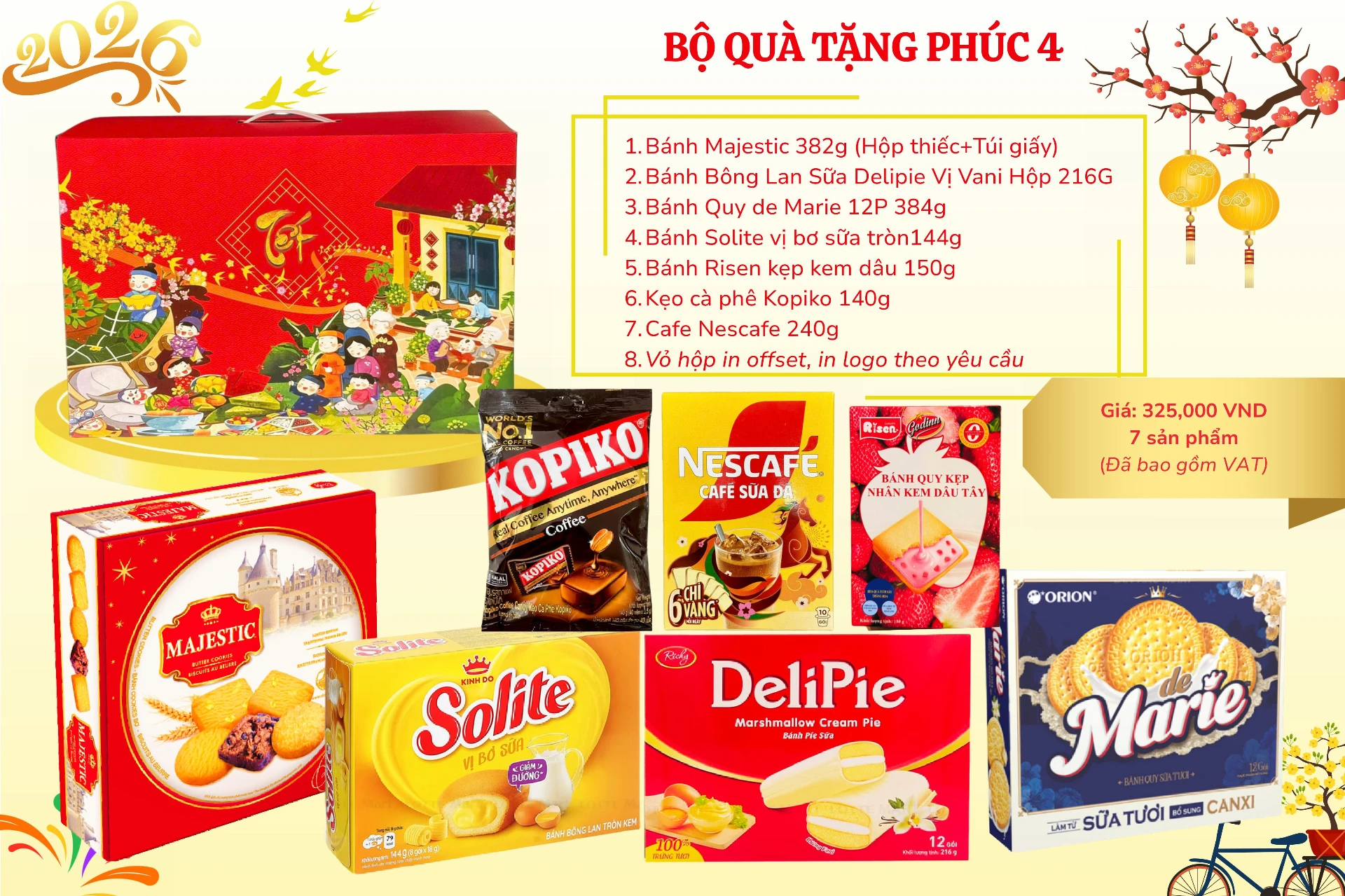 Quà Tết Cho Công Nhân Viên: Chọn Sao Cho Trúng Tâm Lý Với Ngân Sách Chỉ Từ 100.000đ? 16 hộp quà bánh kẹo tết 1
