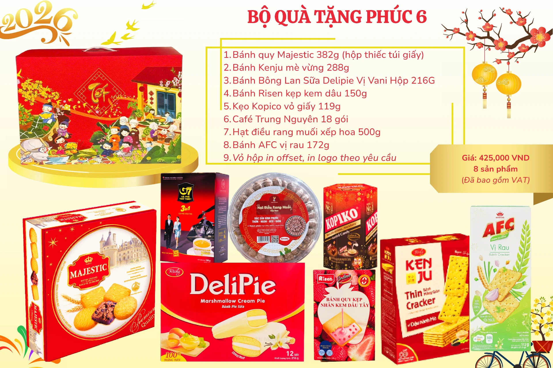 Quà Tết Cho Công Nhân Viên: Chọn Sao Cho Trúng Tâm Lý Với Ngân Sách Chỉ Từ 100.000đ? 15 hộp quà bánh kẹo tết 3
