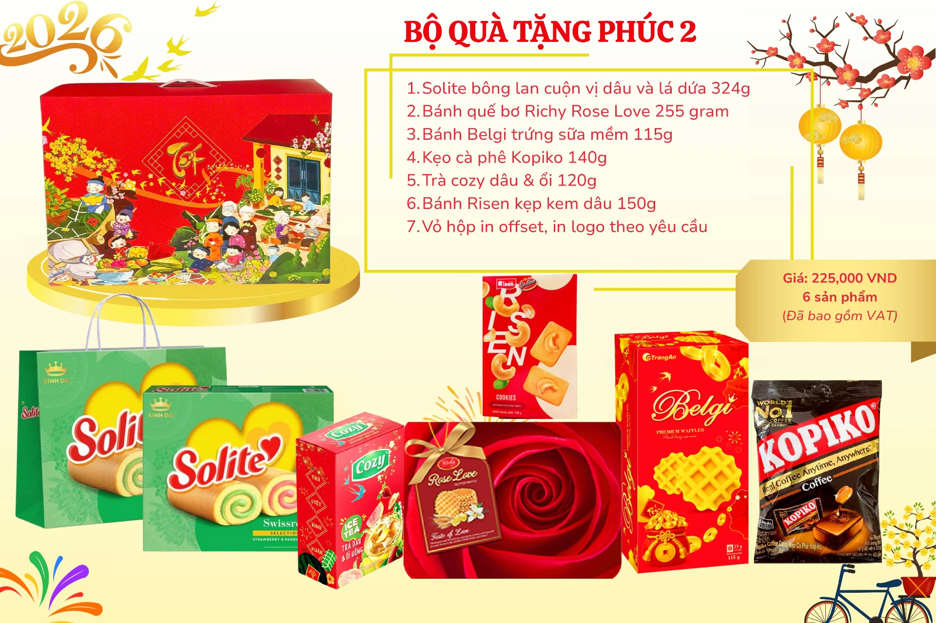 Quà Tết Cho Công Nhân Viên: Chọn Sao Cho Trúng Tâm Lý Với Ngân Sách Chỉ Từ 100.000đ? 14 hộp quà bánh kẹo tết 5