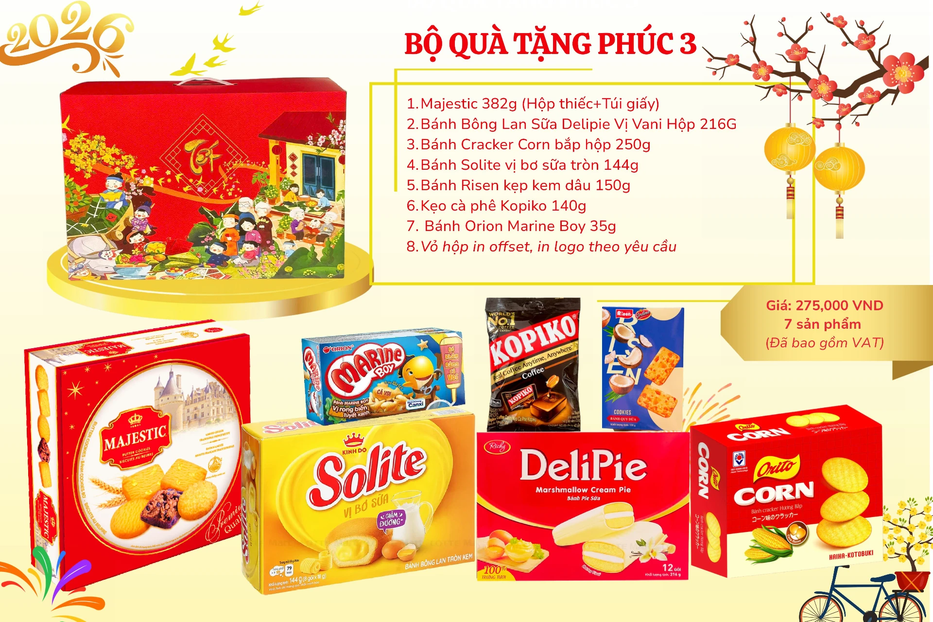 Quà Tết Cho Công Nhân Viên: Chọn Sao Cho Trúng Tâm Lý Với Ngân Sách Chỉ Từ 100.000đ? 18 hộp quà bánh kẹo tết
